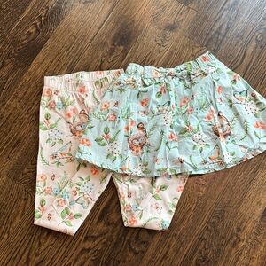 Gymboree Light Blue Floral Skort and Pants